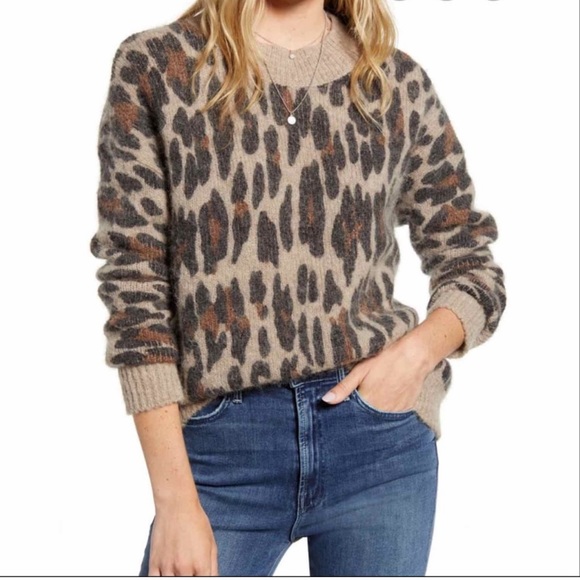 - Rails Lana Leopard Print Sweater size small - Picture 2 of 4